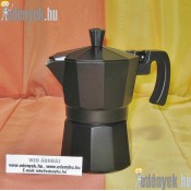 Fekete kotyogós kávéfőző 3 adagos 327079-DOM