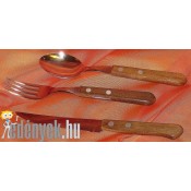 Kanál kés villa famarkolatú evőeszközkészlet TRM