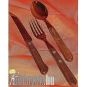 Kanál kés villa famarkolatú evőeszközkészlet TRM