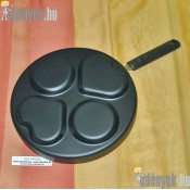 Szív és kerek tükörtojás sütő 26 cm QBS 521781-AMB