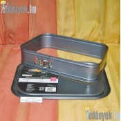Szögletes csatos tortaforma 37,50×24,50×7 cm 209733-AMB