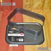 Szögletes csatos tortaforma 37,50×24,50×7 cm 209733-AMB